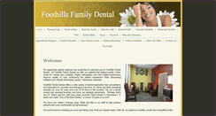 Desktop Screenshot of foothillsfamilydental.com